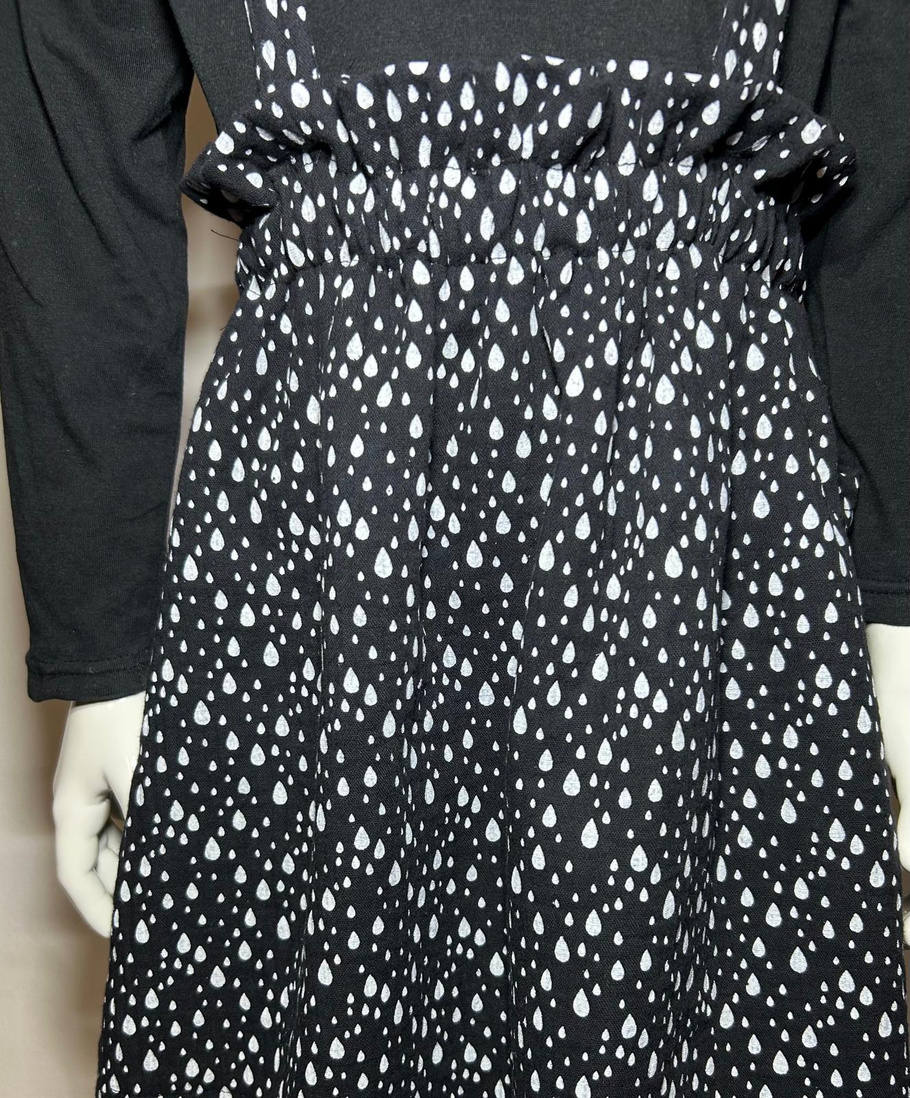 Paperbag Kleid Tropfen