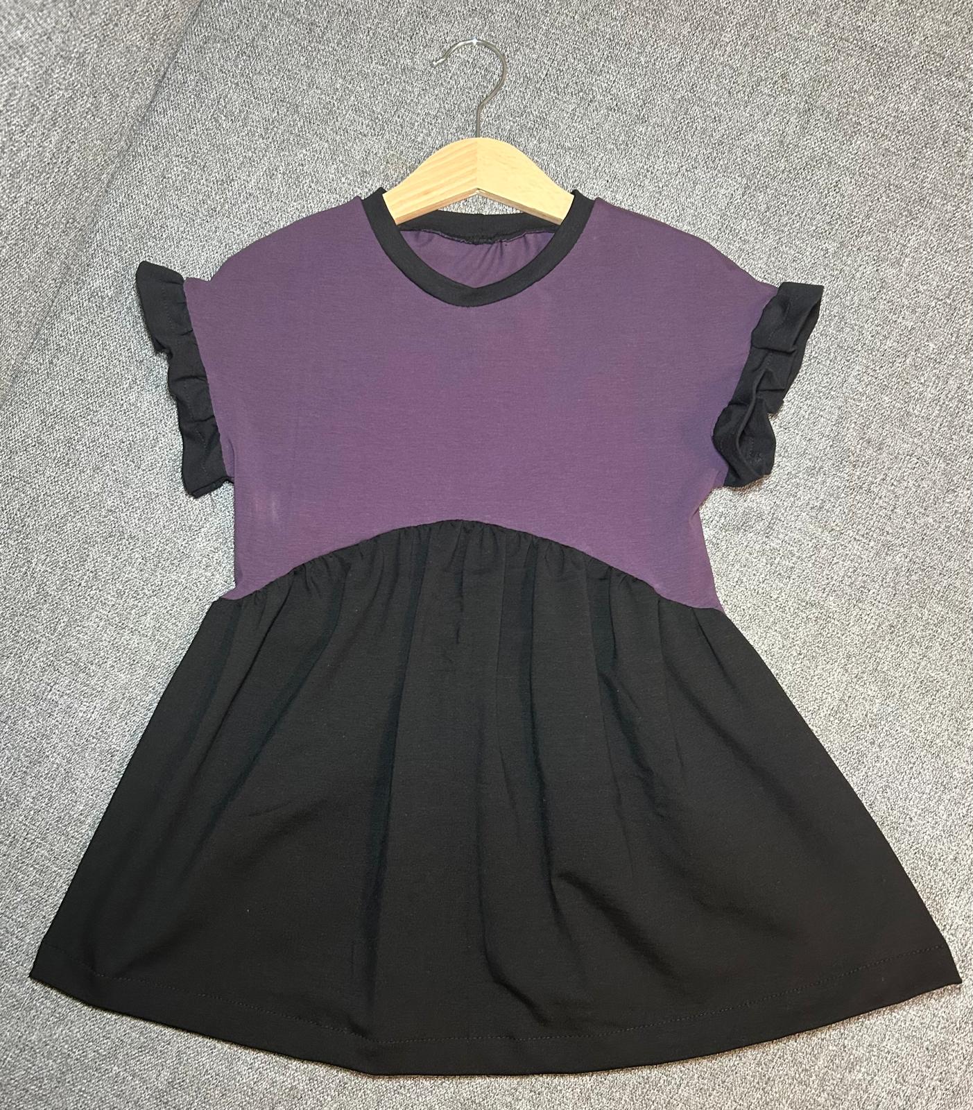 Kleid lila/schwarz