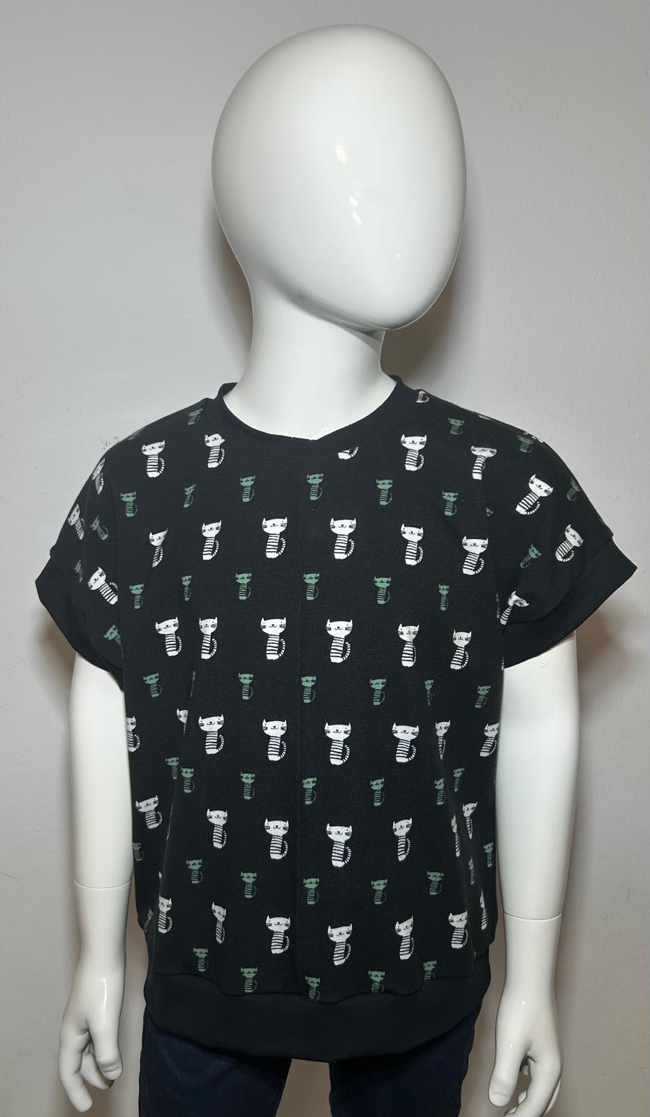 T-Shirt weit Katze