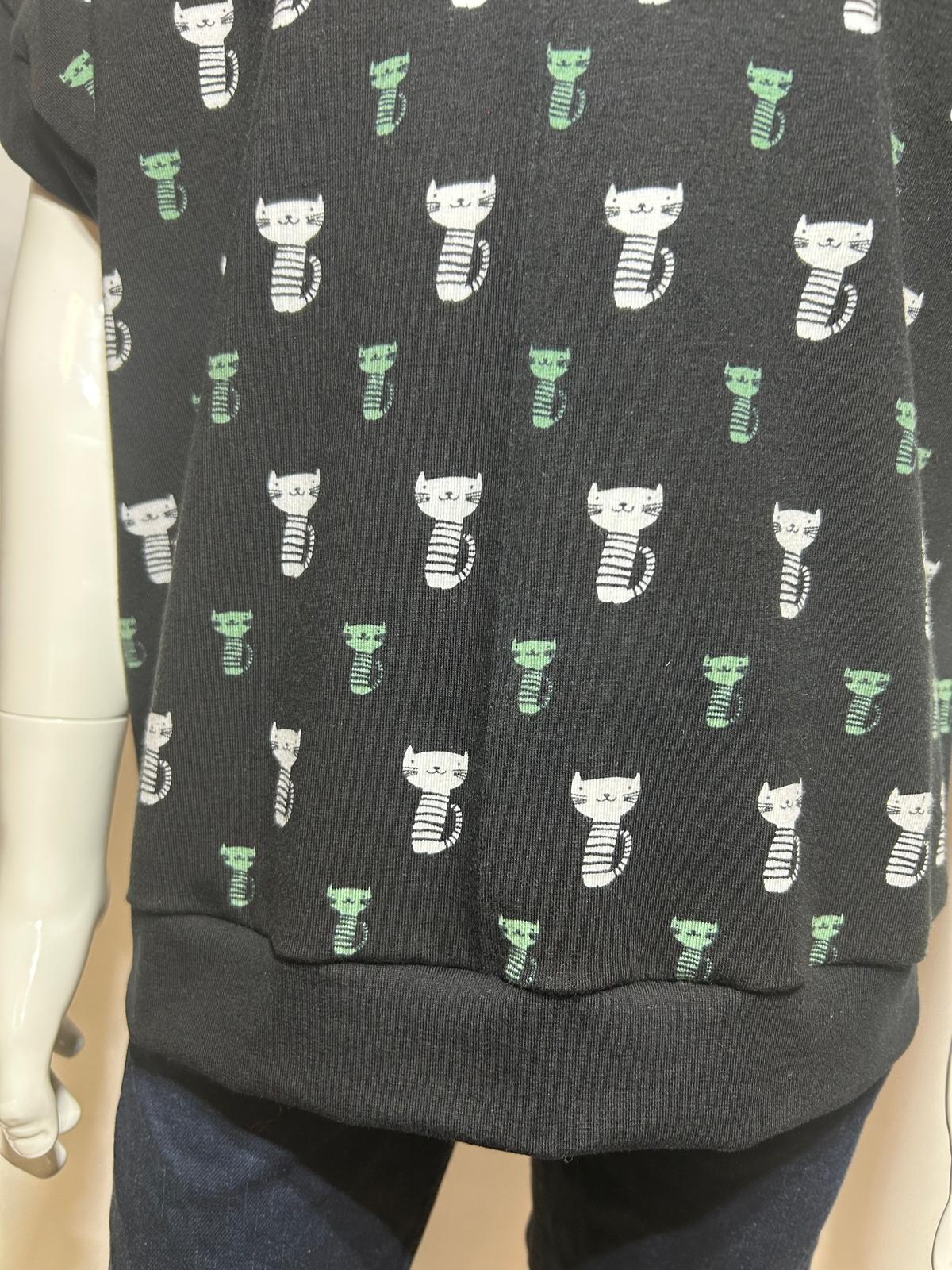 T-Shirt weit Katze
