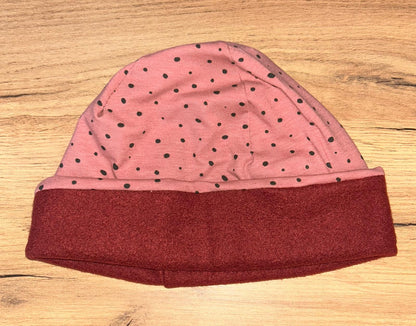 Set - Wendeloop & Wendemütze Beere mit Punkte