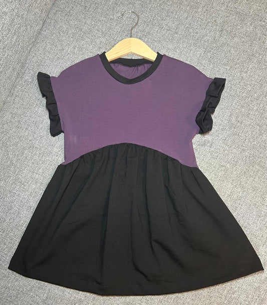 Kleid lila/schwarz