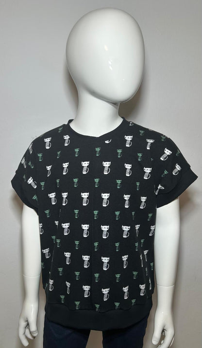 T-Shirt weit Katze