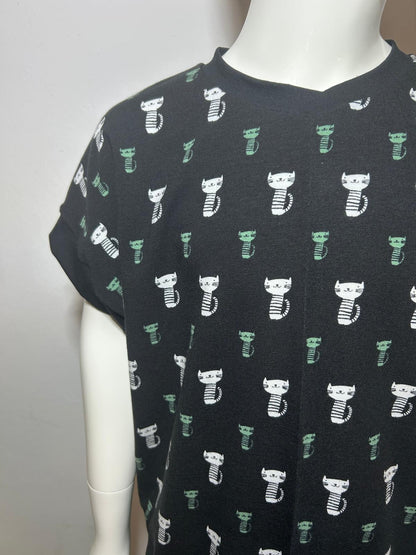 T-Shirt weit Katze