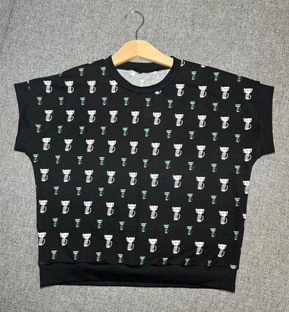T-Shirt weit Katze