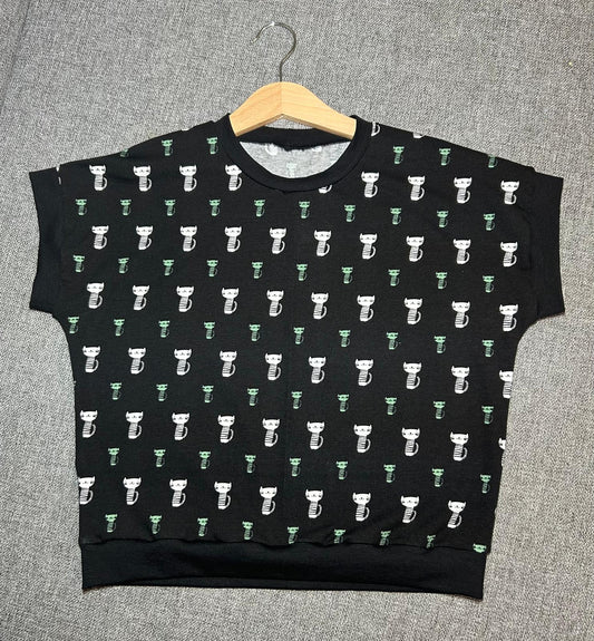 T-Shirt weit Katze